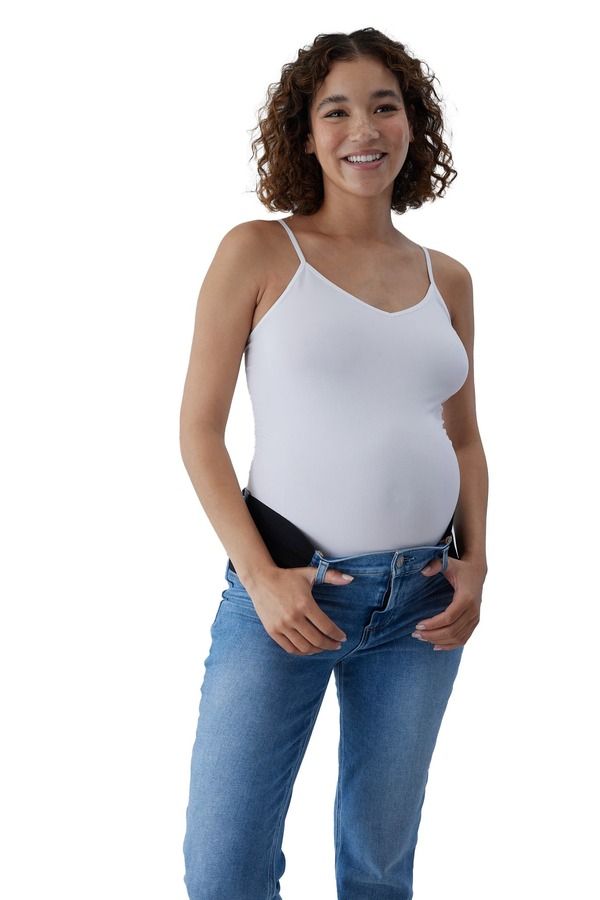 イングリッドイザベル レディース トップス シャツ マタニティ Ingrid Isabel The Cool Calm Cooling Seamless Maternity Cami White ホワイト