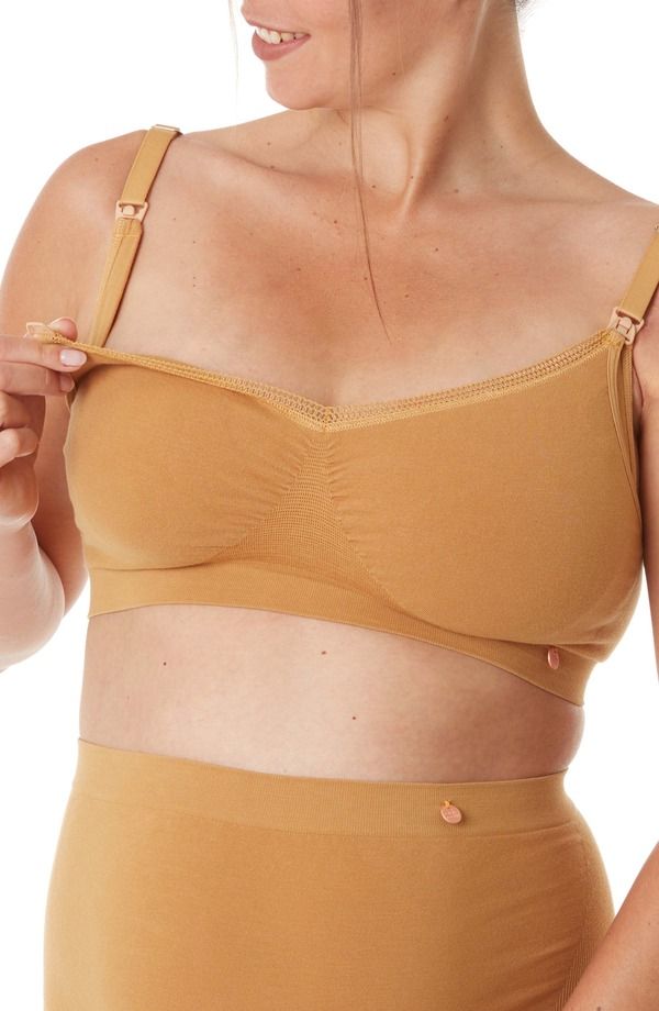 カシュクール レディース アンダーウェア ブラジャー マタニティ Cache Coeur Organic Maternity and nursing seamless bra Cumin