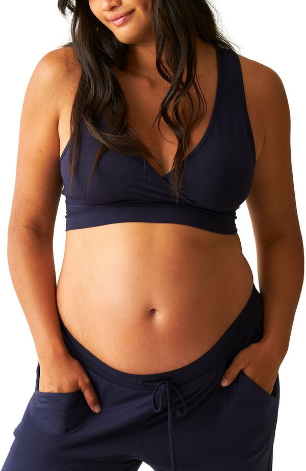 キンドリッド ブレイブリー レディース アンダーウェア ブラジャー パイル Kindred Bravely French Terry Racerback Nursing Sleep Bra Navy Blue ネイビー 10,935円