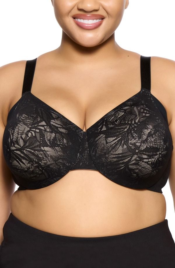 フェリナ レディース アンダーウェア ブラジャー ミニ Felina Jessamine Underwire Minimizer Bra Black ブラック