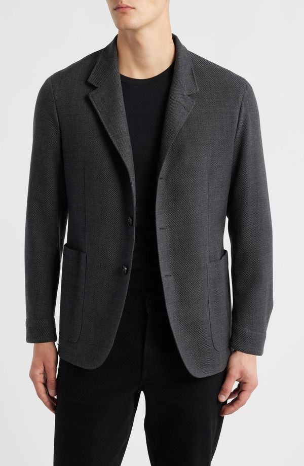 カナーリ メンズ アウター コート レギュラーフィット ウール Canali Nuvola Regular Fit Wool Blend Sport Coat Charcoal チャコール