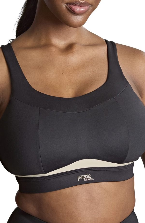 パナシェ レディース アンダーウェア ブラジャー Panache Freedom Full Coverage Unlined Wirelessports Bra Black Chalk チョーク