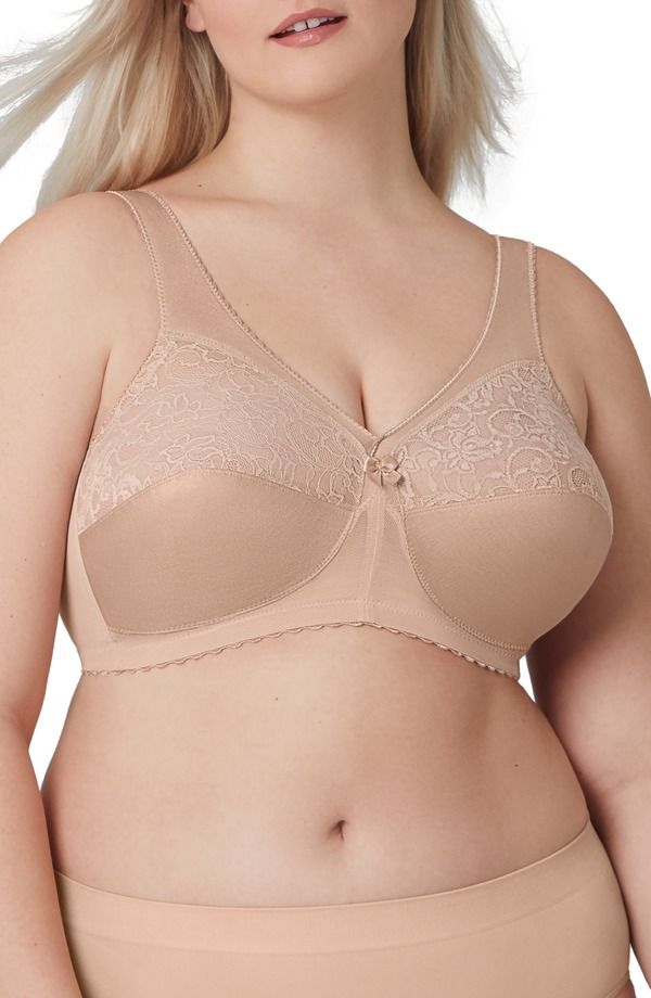 グラマライズ レディース アンダーウェア ブラジャー Glamorise MagicLift Original Support Bra Beige ベージュ