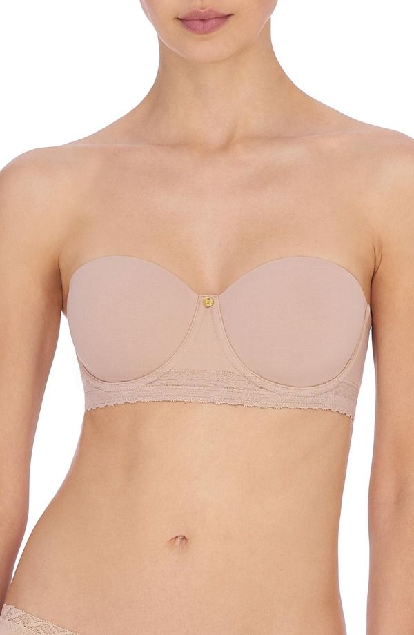 ナトリ レディース アンダーウェア ブラジャー ストラップレス Natori Truly Smooth Longline Strapless Bra Cafe