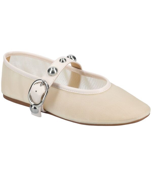 ジュルネ コレクション レディース シューズ パンプス Journee Collection Womens Naveah Round Toe Ballet Flats Bone Mesh