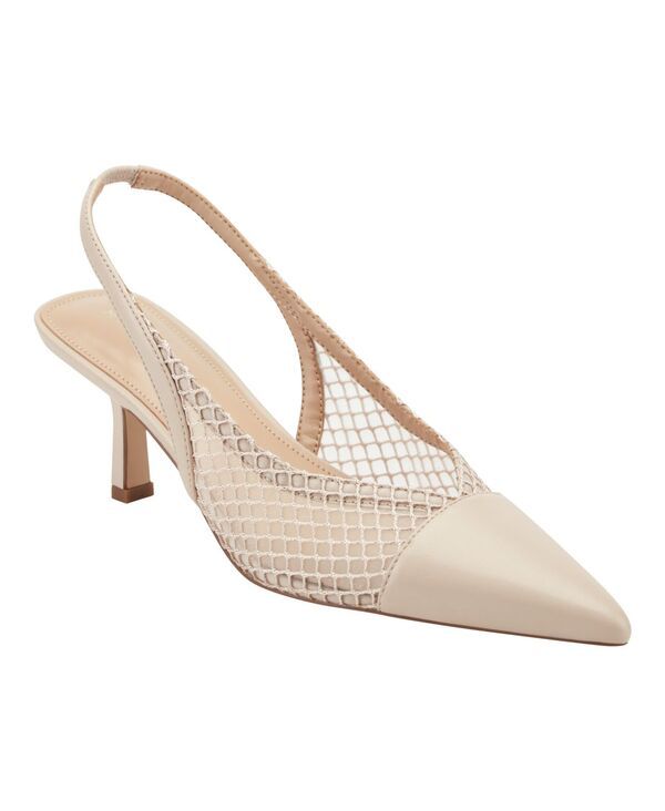 マーク・フィッシャー レディース シューズ パンプス メッシュ ヒール Marc Fisher LTD Womens Gipsi Mesh Slingbackitten Heel Pumps Light Natural