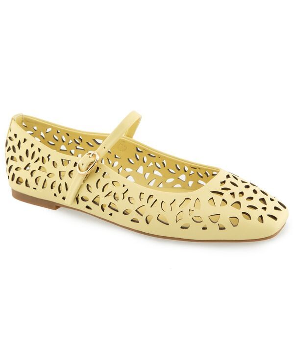 ケネスコール レディース シューズ パンプス Kenneth Cole New York Womens Jasperf Mary Jane Ballet Flats Butter Yellow Leather イエロー