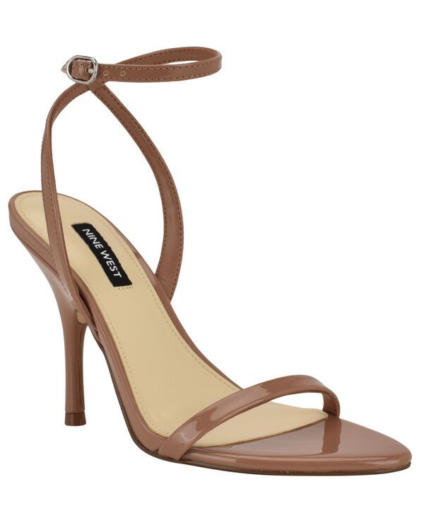 ナインウェスト レディース シューズ サンダル Nine West Womens Villo Strappy Stiletto Dressandals Brown Patent ブラウン