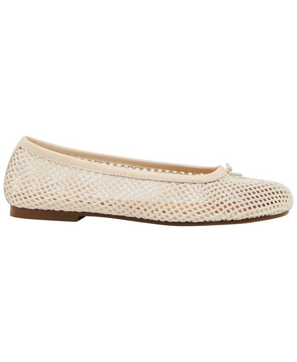 スティーブ マデン レディース シューズ パンプス Steve Madden Womens Calico SplitToe Ballet Flats Bone Mesh