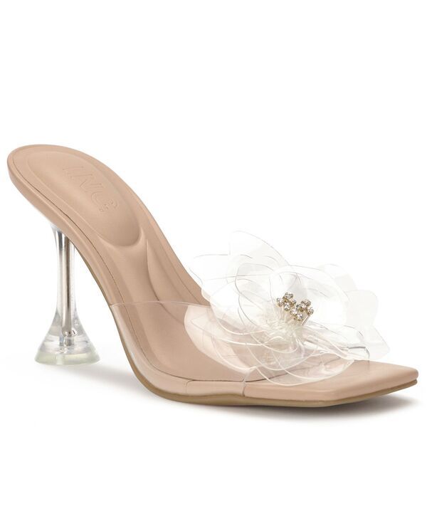 アイエヌシー インターナショナル コンセプト レディース シューズ サンダル INC International Concepts Womens Brenxa Flower Slide Dressandals Clear