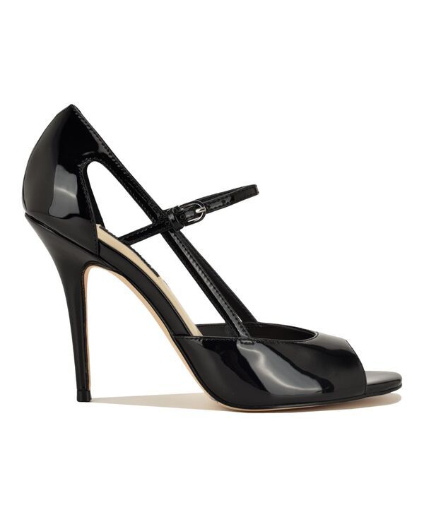 ナインウェスト レディース シューズ パンプス Nine West Womens Perela Strappy Peep Toe Stiletto Pumps Black Patent ブラック - サムネイル