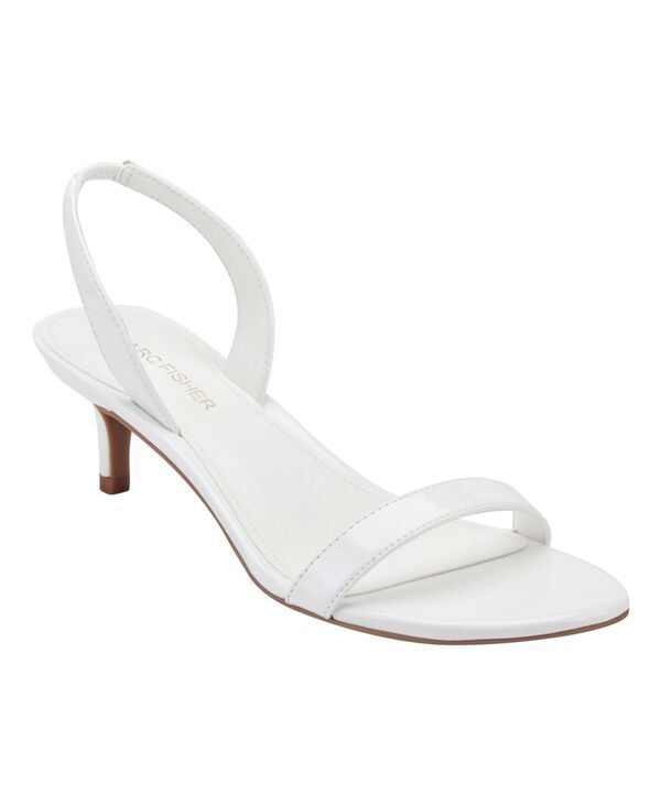 マークフィッシャー レディース シューズ サンダル ヒール Marc Fisher Womensalla Slingbackitten Heel Dressandals White Patent ホワイト