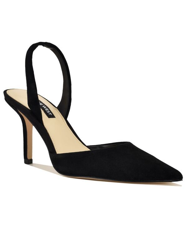 ナインウェスト レディース シューズ パンプスエード Nine West Womens Paytie Suede Slingback Stiletto Pumps Black Suede ブラック