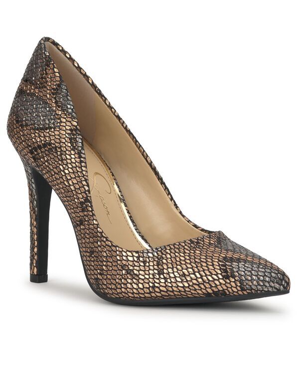 ジェシカシンプソン レディース シューズ パンプス ヒール Jessica Simpson Womens Cassani Pointed Toe Higheel Pumps Bronze Snake
