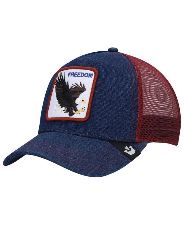 グーリンブラザーズ メンズ アクセサリー 帽子 Goorin Bros Mens Navy Maroon The Freedom Eagle Trucker Adjustable Hat Navy Maroon ネイビー