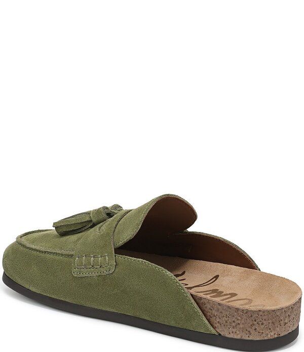 サムエデルマン レディース シューズ パンプスエード Sam Edelman Astrid Suede Tassel Detail Mulesummer Olive オリーブ