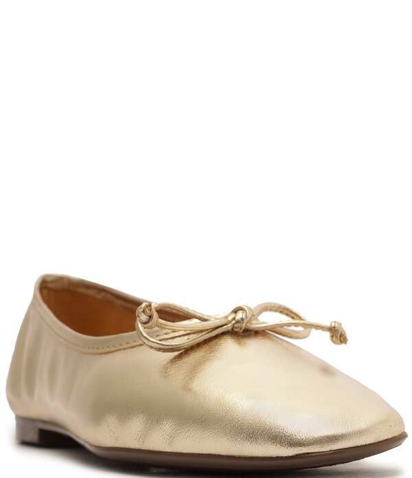 シュッツ レディース シューズ パンプス トール レザー Schutz Arissa Metallic Leather Ballerina Flats Platina メタリック 27,594円