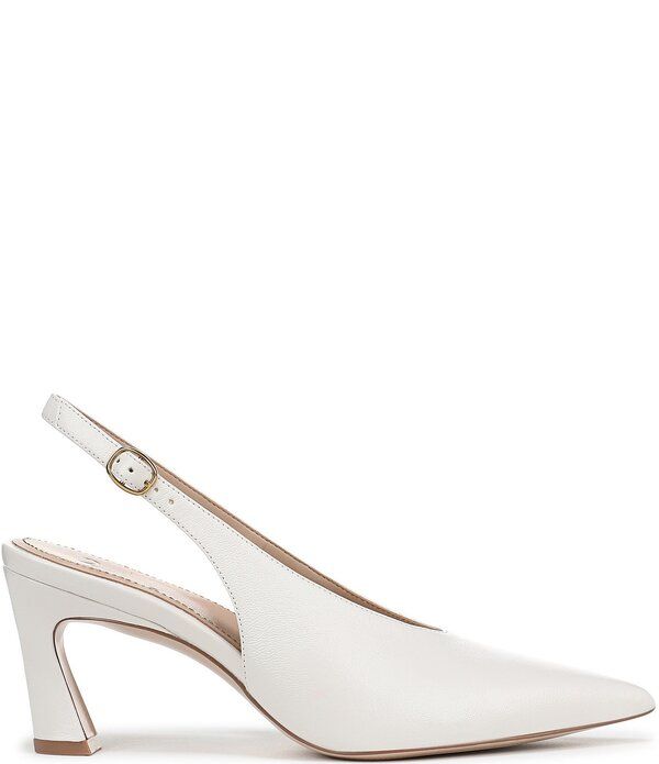 ナチュライザー レディース シューズ パンプス レザー ヒール Naturalizer 27 EDIT Elaine Leather Slingback Dress Heels White ホワイト
