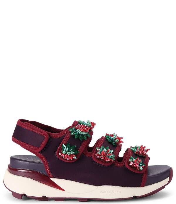 カートジェイガーロンドン レディース シューズ サンダル フラワー柄 フラワー Kurt Geiger London Kurt Runner Floral Ornament EVA Sandals Red レッド