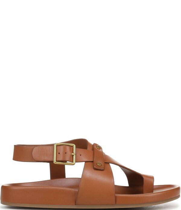 フランコサルト レディース シューズ パンプス サンダル レザー Franco Sarto Blair Leather Toe Loop Sandals Cognac