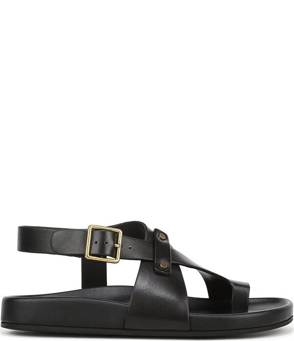 フランコサルト レディース シューズ パンプス サンダル レザー Franco Sarto Blair Leather Toe Loop Sandals Black ブラック