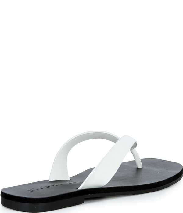 ジャンビニ レディース シューズ サンダル レザー Gianni Bini Steffan Leather Thong Sandals New York White ホワイト