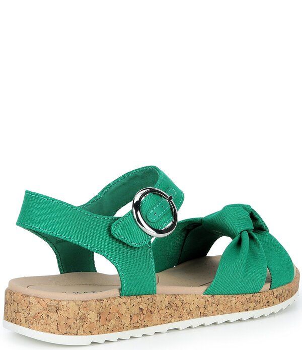 アレックスマリー レディース シューズ サンダル アンクル Alex Marie Fritz Canvas Knotted Ankle Wrap Sandals Grassmax Green グリーン