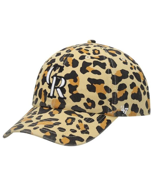 47 ブランド レディース アクセサリー 帽子 47 Brand Womens 47 Colorado Rockies Tan Bagheera Cheetah Clean Up Adjustable Hatan タン