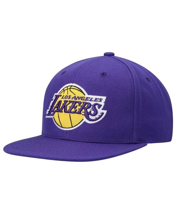 ミッチェルネス メンズ アクセサリー 帽子 Mitchell Ness Mens Purple Los Angeles Lakers Ground 20 Snapback Hat Purple パープル