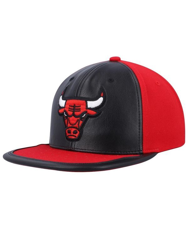 アンダーアーマー メンズ アクセサリー 帽子 Under Armour Mens Mitchell Ness Black Red Chicago Bulls Day One Snapback Hat Black Red ブラック