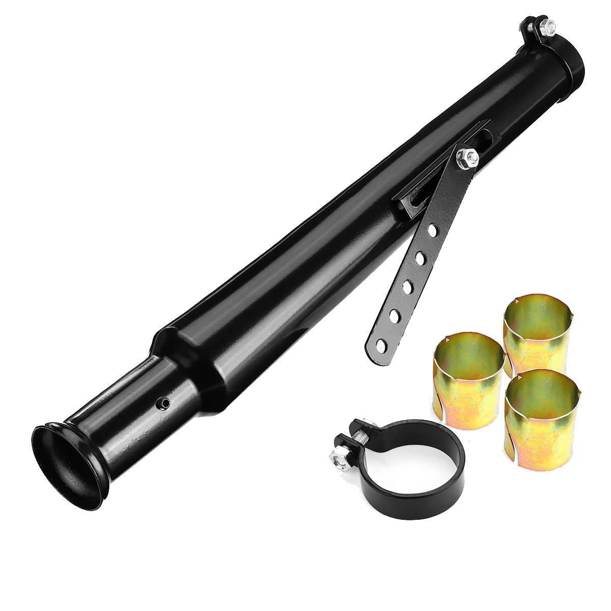 スリップオンマフラー バイク マフラー アメリカン トランペット ルネッサ エストレヤ 45mm W400 W650 W800 BOLT XL883 GN125 汎用 社外品 (ブラック) [ブラック]
