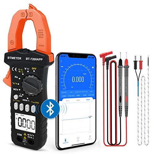 クランプマルチメーター BTMETER BT-7200-APP デジタルテスター Bluetooth APP接続 6000カウントの電流電圧計 AC/DCクランプメータ 抵抗、容量、温度、頻度、デューティサイクル、導通テスト 真の有効値 自動 fe68cafc