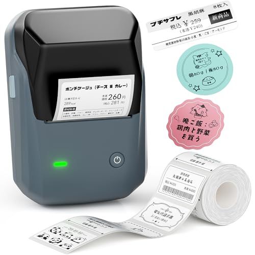 NIIMBOT B1 ラベルメーカー ラベルプリンター 感熱ラベルライター 値札プリンター DIY 商業プリンター 宛名ラベルメーカー 2 インチ Bluetooth ポータブル 名前ラベル 郵便宛名 価値のある食品の表示 梱包などに使いやす 6d2670cd
