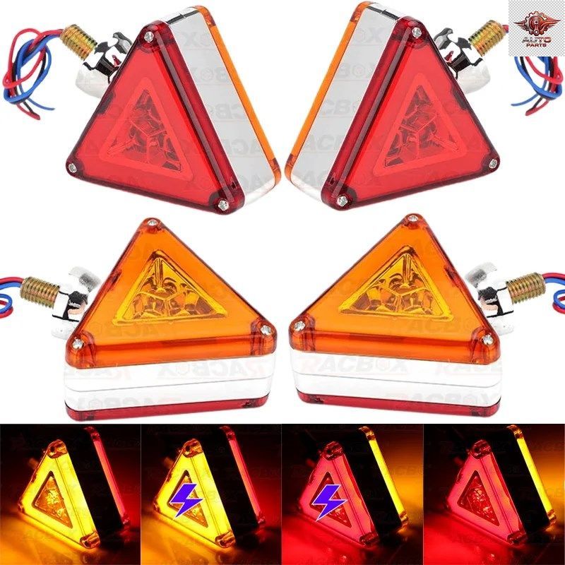 トラックフェンダー三角LEDストロボライト 12V 24V デュアルフェイスLED警告灯 スカニア ボロ マン マック DAF LEDサイドマーカーランプ