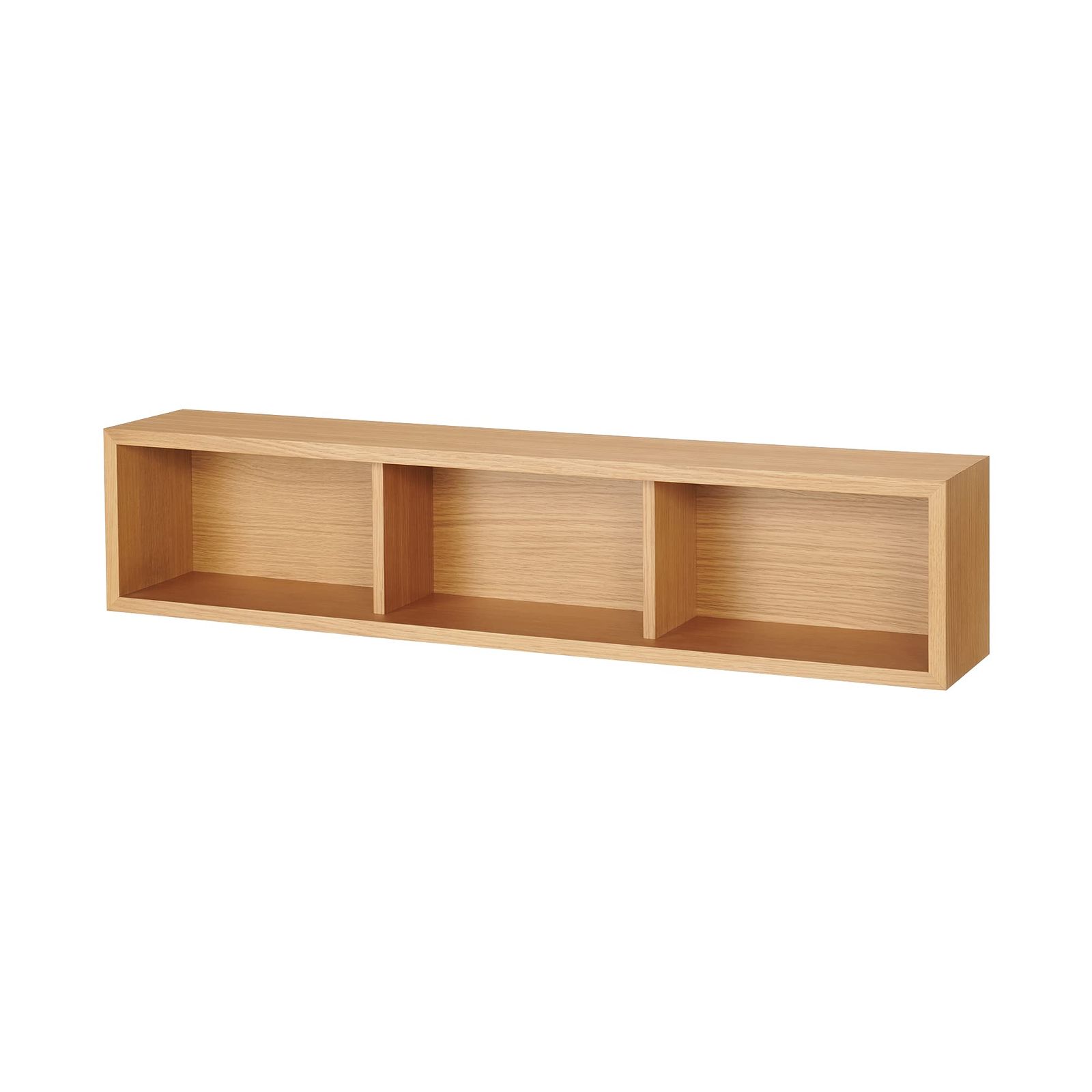 無印良品 壁に付けられる家具 箱 オーク材 幅88×奥行15.5×高さ19cm 44505045 衣装ケース 収納ケース 収納ボックスｍａ