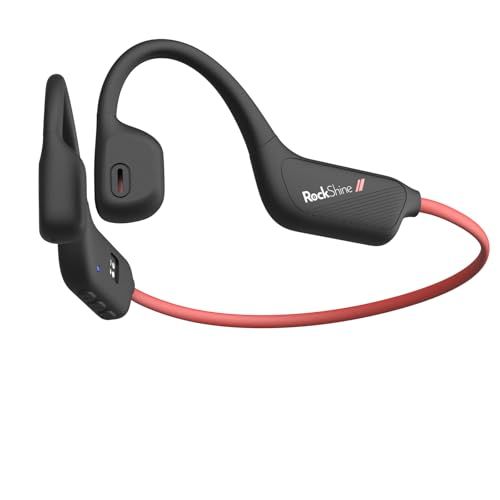 R1 オープンイヤー 空気伝導 イヤホン ワイヤレス Bluetooth ランニング スポーツイヤホン 耳を塞がない 音質UP 振動感なし IP55防水 周囲の音が聞こえる 黒赤ｍａ