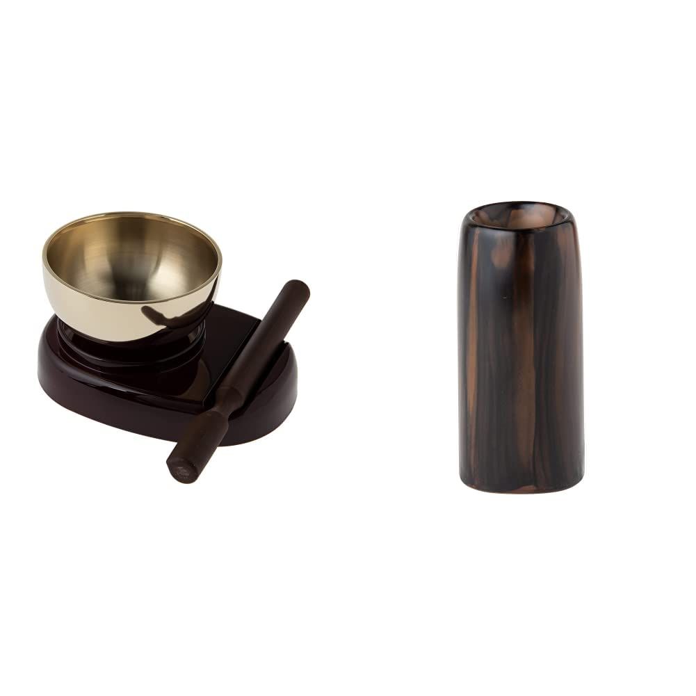 新着商品 【仏具セット】ミニサイズおりん(りん りん台 りん棒)＆線香立てセット 仏壇用品 仏具小物 モダン仏具 りんカラー:タメ サンメニー