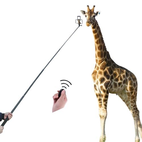 lapset 【シャッター付きで遠隔操作】 自撮り棒 3m 長い ロング スマホ iphone対応 軽量 収納袋付き リモコン付き 国内発送 2c08aeed
