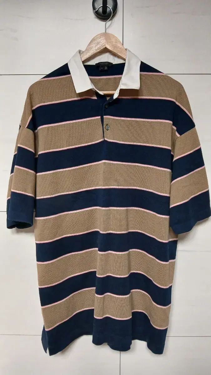 JILL STUART NEW YORK ボーダー柄 メンズ半袖ニット XL 状態