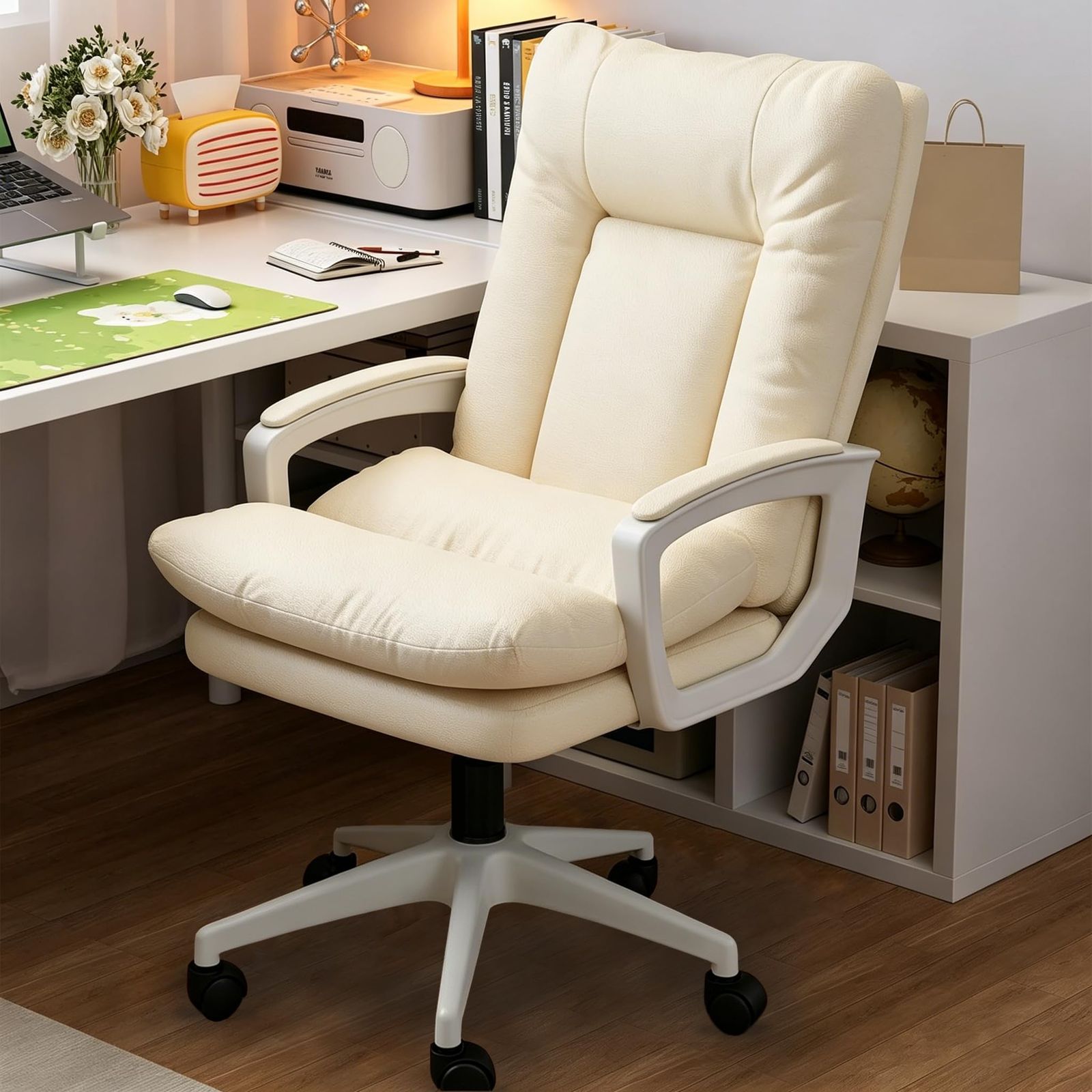 デスクチェア オフィスチェア chair パソコンチェア 背もたれ椅子 おしゃれ ワークチェア 人間工学 キャスター付き 360°自由回転 昇降機能付き 在宅ワーク 椅子ｍａ