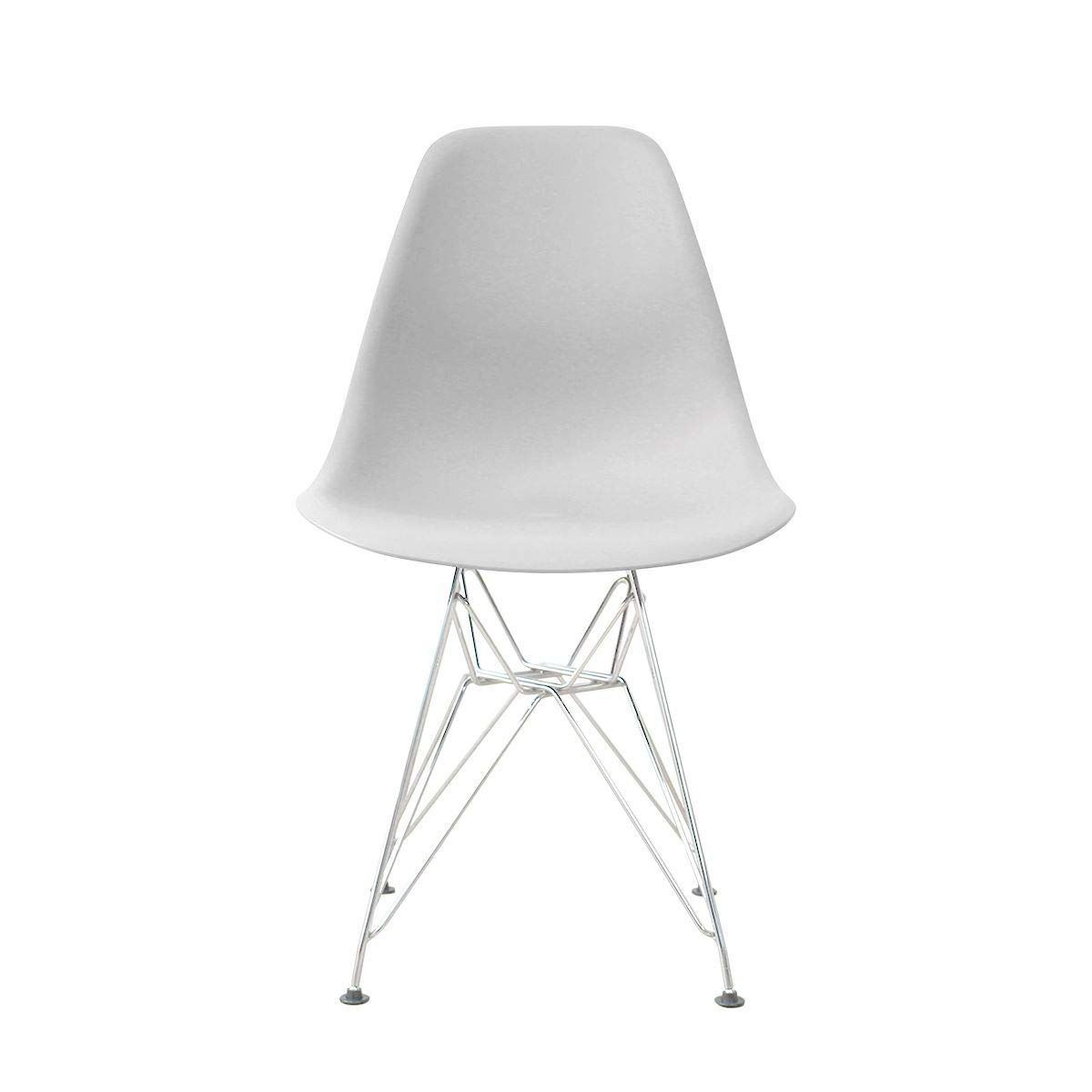 WEIMALL ダイニングチェア イームズチェア シェルチェア DSR スチール脚 リプロダクト Eames 韓国 勉強 会議椅子 椅子 北欧 おしゃれ カフェ風 1脚 (ホワイト) FGA001WHｍａ