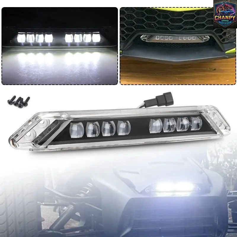 LEDデイタイムランニングライト 12V DRL フロントバンパー補助ライトバー CAN-AM CAN AM 600 900 2019 - 23