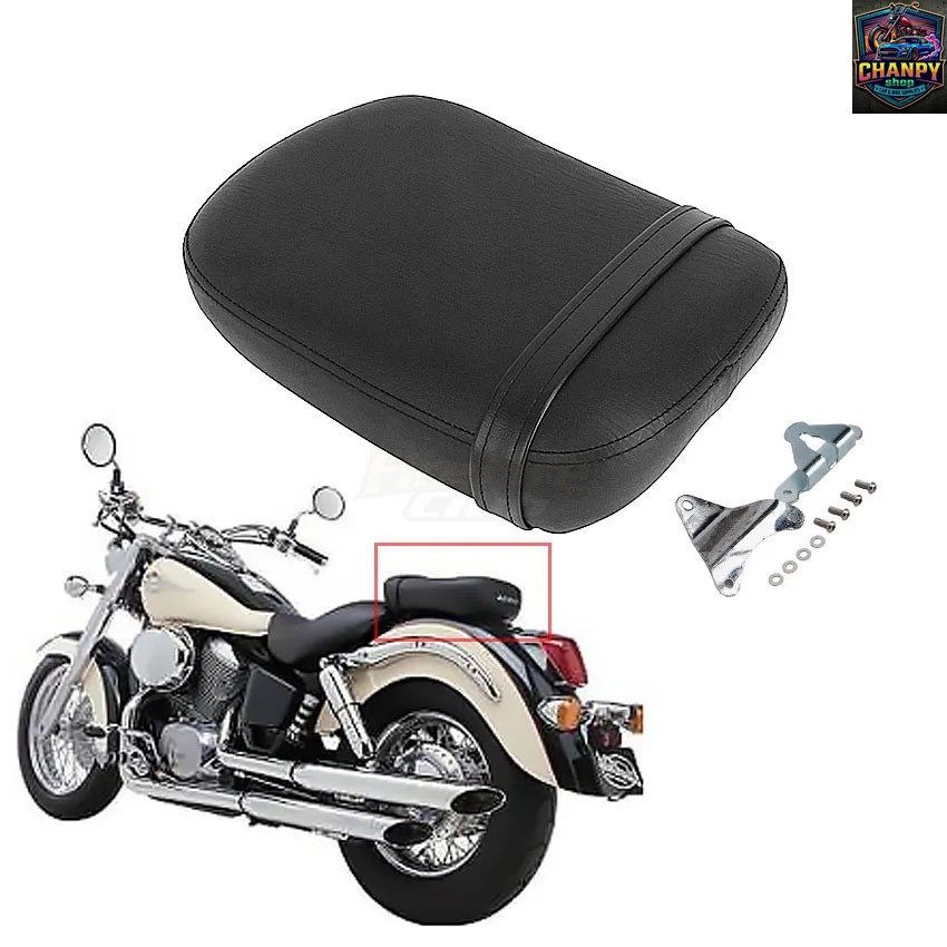 オートバイ用パッセンジャーレザーシートクッションパッド ホンダ OW VT 400 750 VT750C VT750CD 1997-2013 サドルシートカバー