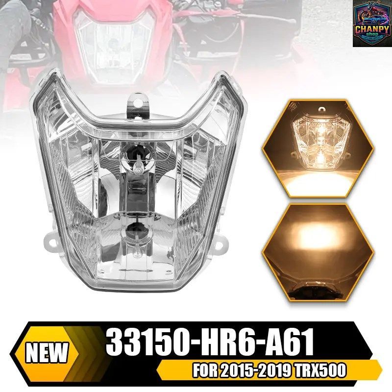 オートバイ用ヘッドライト FOREMAN RUBICON TRX500 2015-2019 TRX520 2020-2025 フロントヘッドライトアセンブリ ヘッドランプ OE 33150-HR