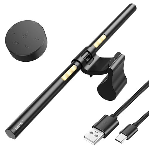 Iseebiz モニターライト リモコン付き 双光源 バックライト付き スクリーンライト 41cm 無線 掛け式ライト3種類色温度 無段階調光 目に優しい 白色光/混色光/暖色光 非対称光源 スクリーンバー USBライト 記憶機能付き 明るさ 5705fb0a