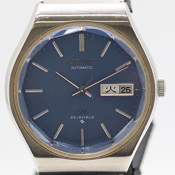 良品 稼働 セイコー ロードマチック 25石 5606-8100 デイデイト AT/自動巻 ブルー文字盤 メンズ腕時計 2011000 5BJY MTM ABC24344 26,600円