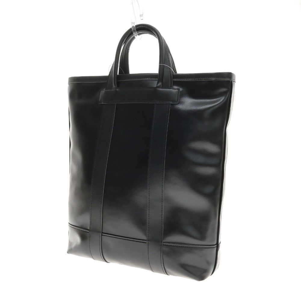 【中古】コムデギャルソン オムドゥ COMME des GARCONS HOMME DEUX 2025年春夏 合成皮革 トートバッグ ブラック【WxH36.5xD8】【メンズ】