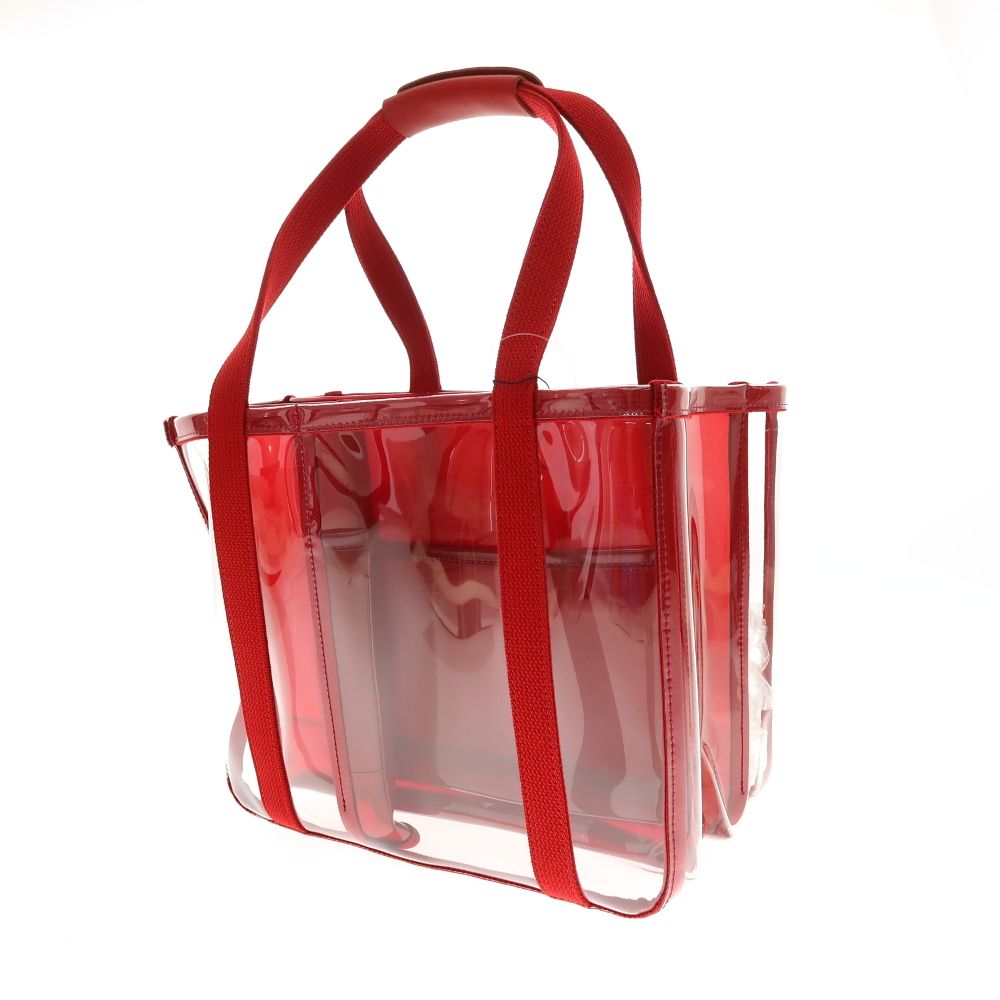 【中古】チャコリ CHACOLI DOVER STREET MARKET GINZA別注 PVC トートバッグ クリアxレッド【WxH27.5】【ユニセックス】