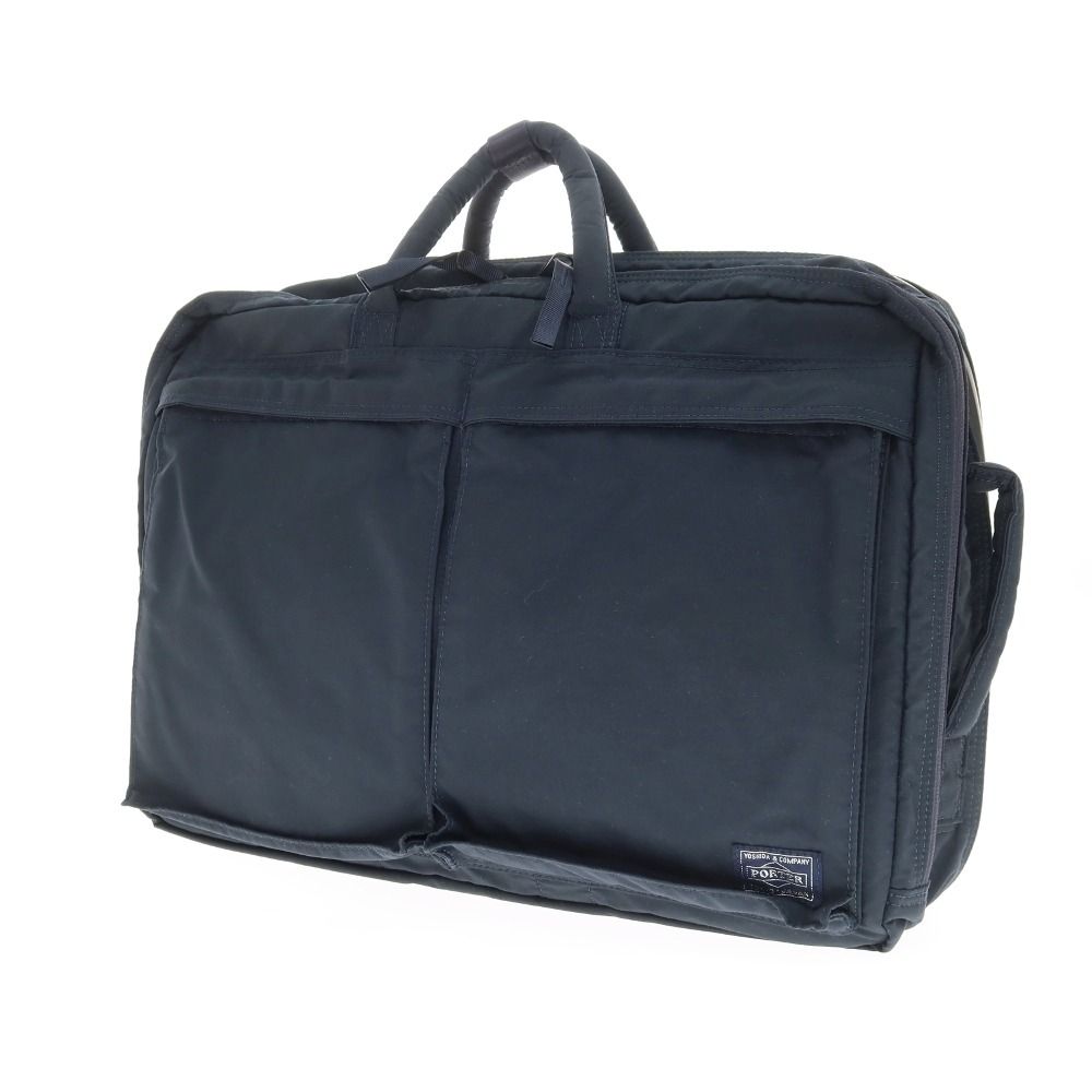 【中古】ポーター PORTER LOWERCASE ナイロン ブリーフケース ネイビー【WxH29】【メンズ】
