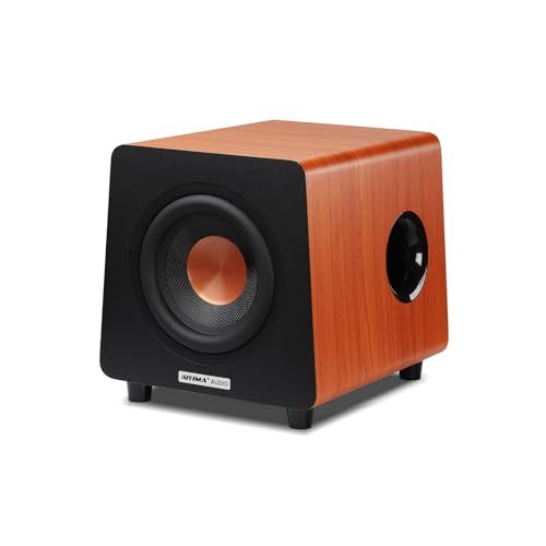 R◆AIYIMA 800 X（3Ω）100 W 8インチアクティブ サブウーファ TPA3116Dチップ モノラルサブウーファー RCA AUX入力対応 ホームオーディオシステム用 bcf37b6c